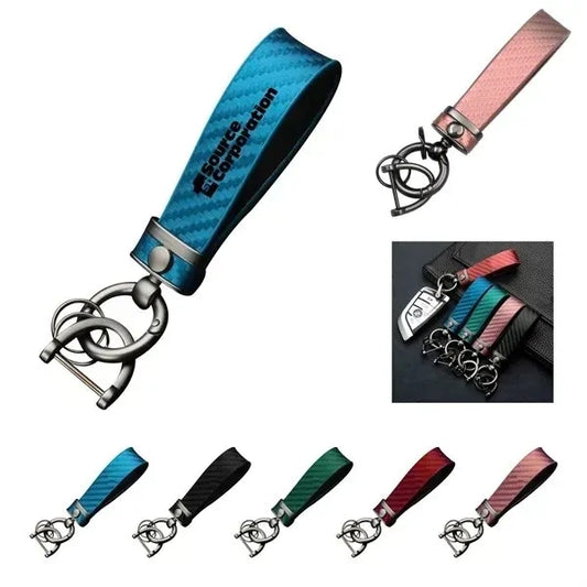Carbon Fiber Style Car Keychain
