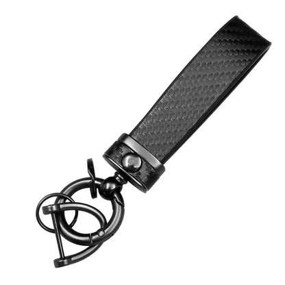 Carbon Fiber Style Car Keychain