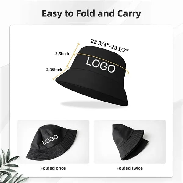 Unisex Cotton Bucket Hat Summer Sun Beach Fishing Cap