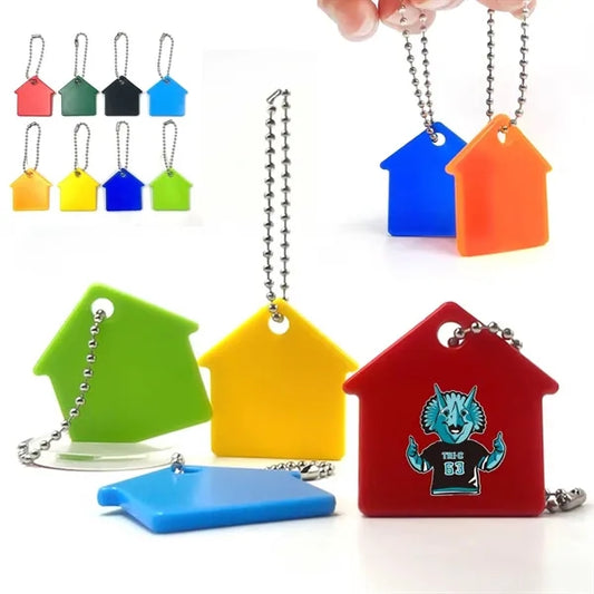 House Shaped Soft PVC Tag Keychain