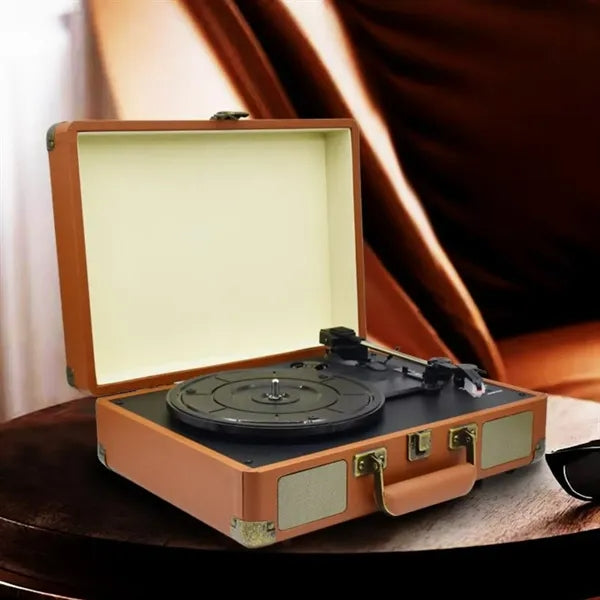 Portable Bluetooth Vinyl Record Player with Speakers
