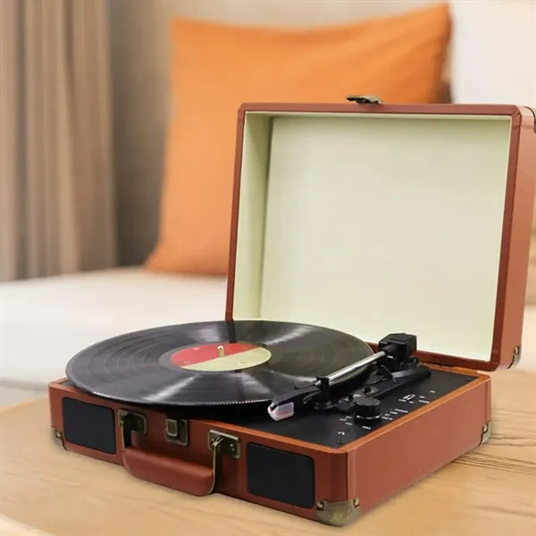 Portable Bluetooth Vinyl Record Player with Speakers
