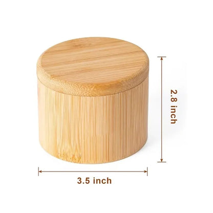 Bamboo Storage Box with Lid for Spices & Essentials