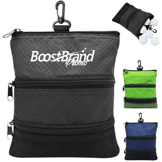 Compact Golf Pouch Bag with Clip for Essentials