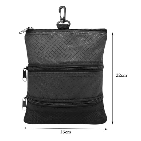 Compact Golf Pouch Bag with Clip for Essentials
