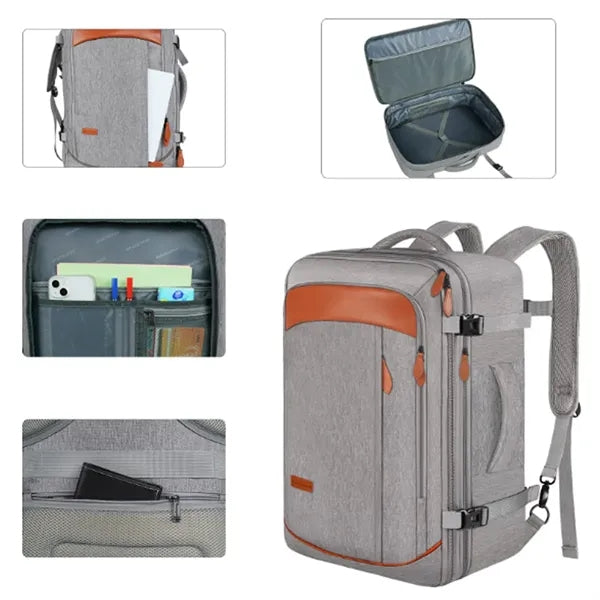 40L Expandable Travel Backpack with Organizer Cubes