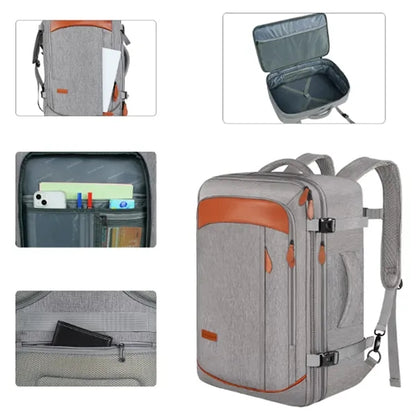 40L Expandable Travel Backpack with Organizer Cubes