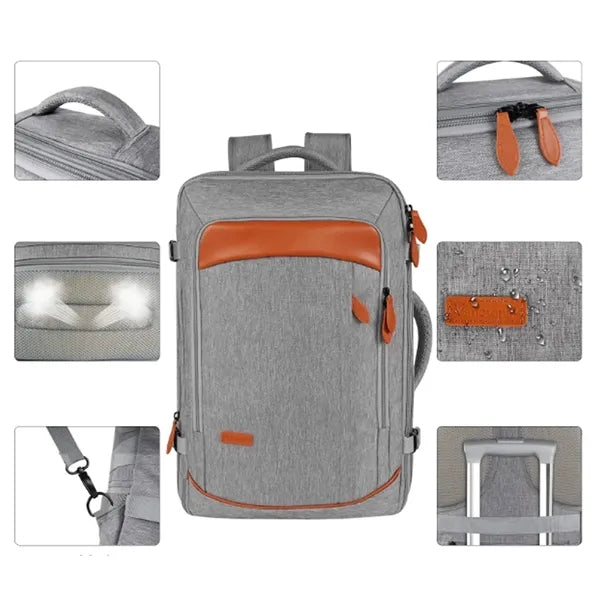 40L Expandable Travel Backpack with Organizer Cubes