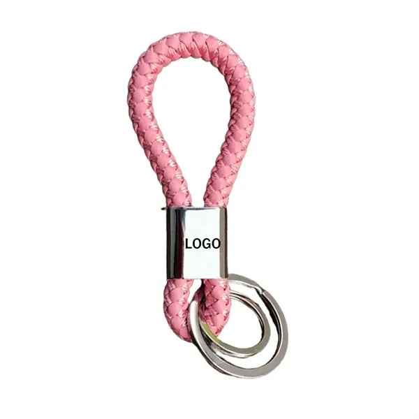 Custom PU Woven Keychain