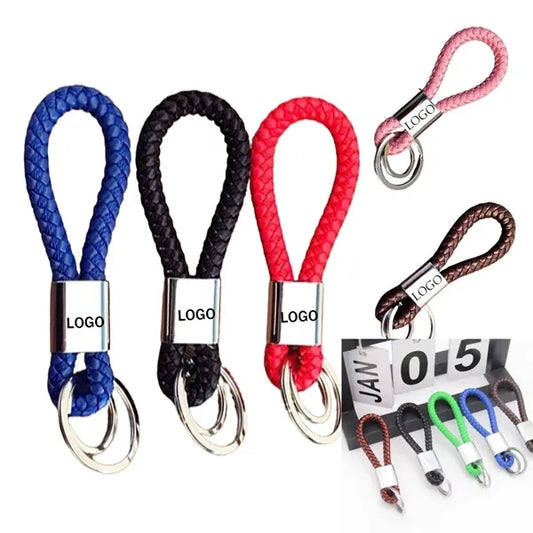 Custom PU Woven Keychain