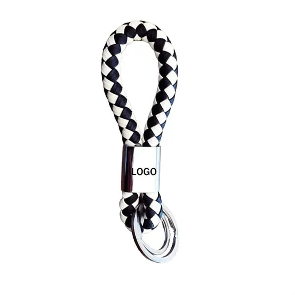 Custom PU Woven Keychain