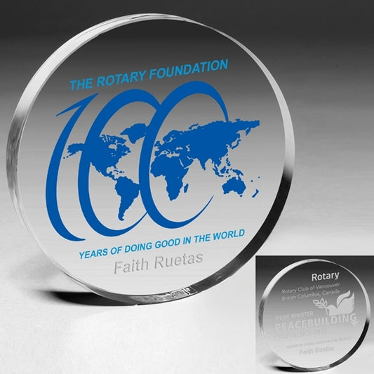 Circle Paperweight - 4" dia. x 3/4"
