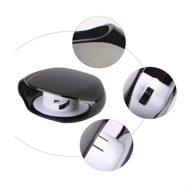 Round Cable Organizer Case for Earbuds and Charging Cords