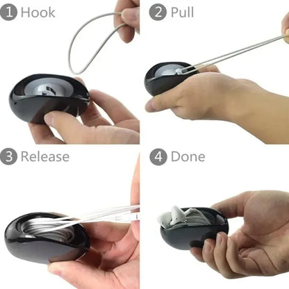 Round Cable Organizer Case for Earbuds and Charging Cords