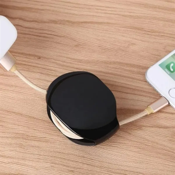 Round Cable Organizer Case for Earbuds and Charging Cords
