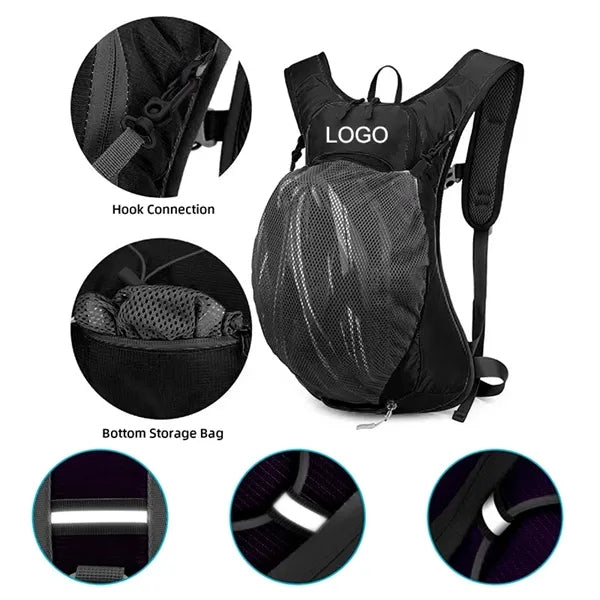 Lightweight Hydration Backpack with Helmet Mesh Bag Pack
