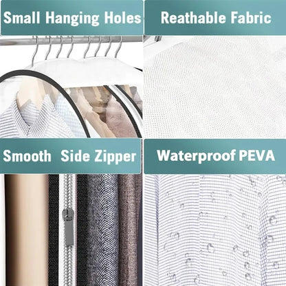 60 in Clear Garment Bag for Hanging Clothes