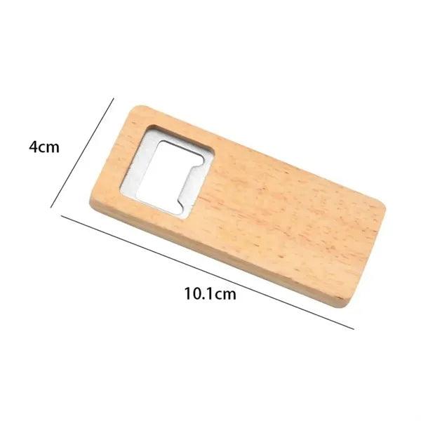 Eco-Friendly Wooden Bottle Opener for Beverages