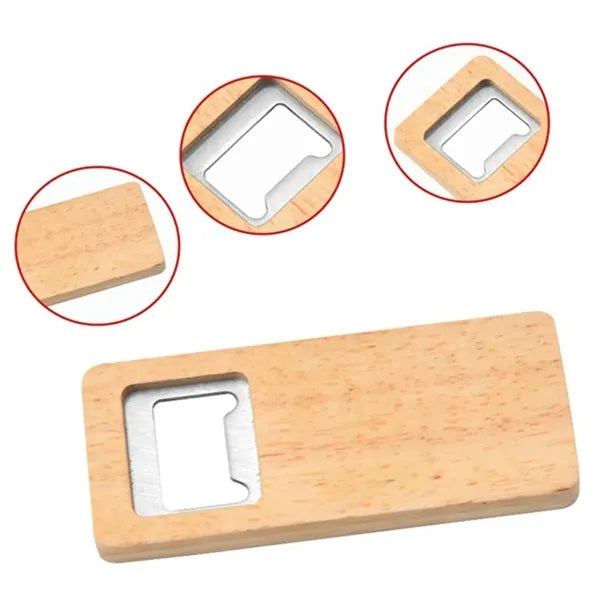 Eco-Friendly Wooden Bottle Opener for Beverages