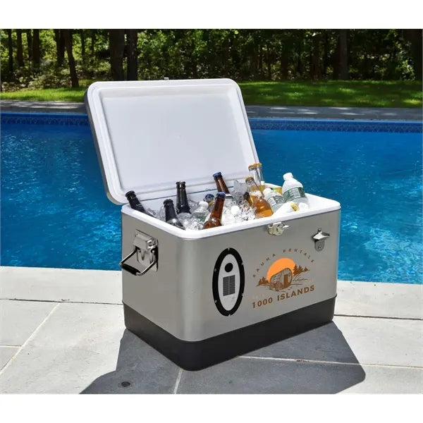 Sasquatch 54QT Bluetooth Music Cooler, Front Imprint