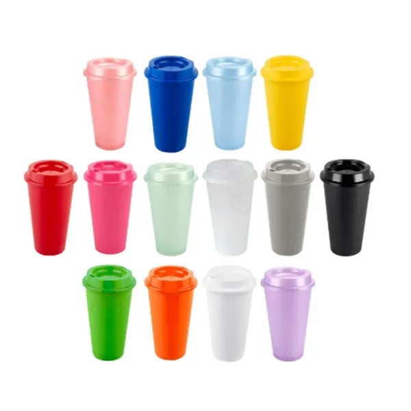 16Oz. Plastic Shaker Cup with Flip Lid in Assorted Colors