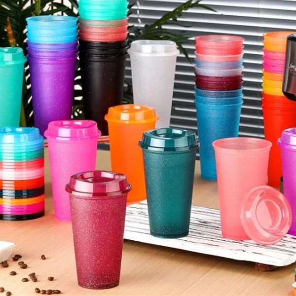 16Oz. Plastic Shaker Cup with Flip Lid in Assorted Colors