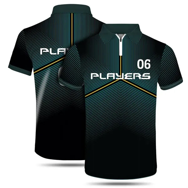 Men's Custom Performance Dye Sublimated 1/4 Zip Polo Shirt