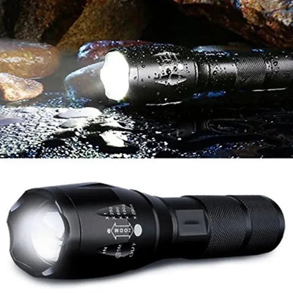 Zoomable Tactical LED Flashlight with Adjustable Focus