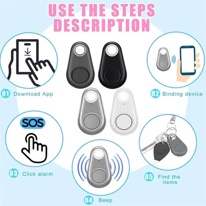Bluetooth Smart Tracker Tag with Keychain Hole