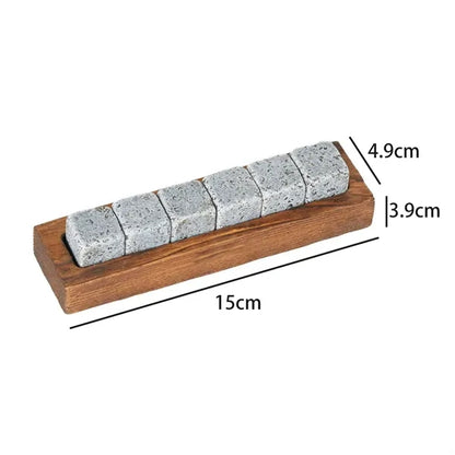 Whiskey Chilling Stones Gift-Set W/ Wooden Tray and Gift Box