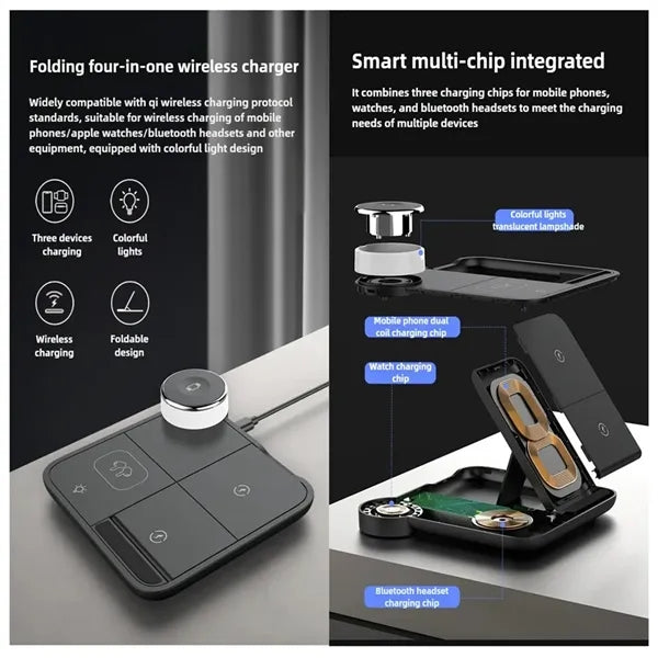 4 in 1 Foldable Wireless Multi-Protection Charger