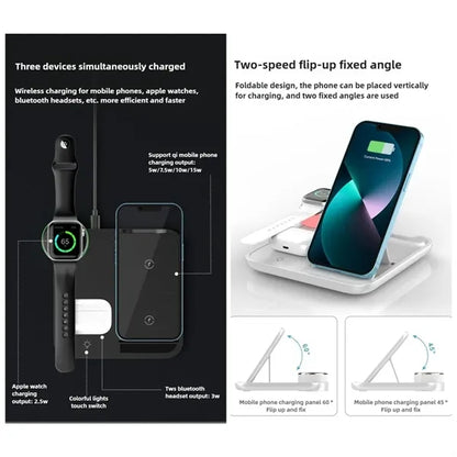 4 in 1 Foldable Wireless Multi-Protection Charger