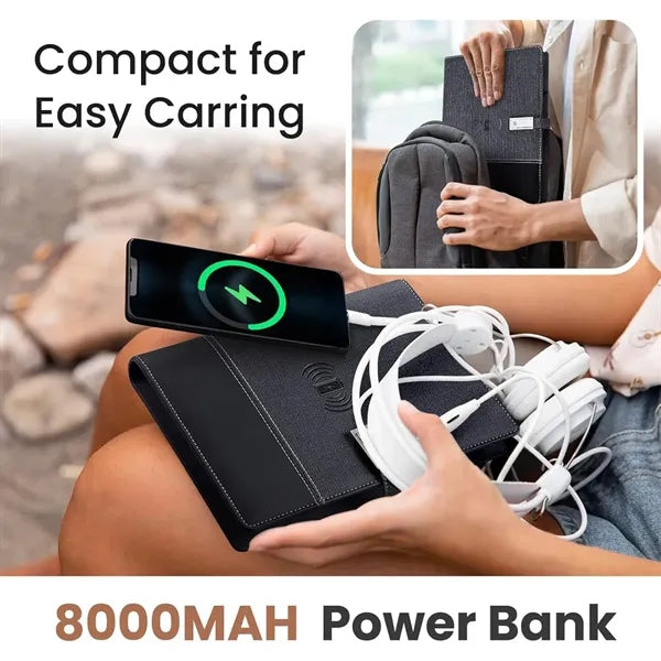 Rechargeable Laptop Power Bank Notepad With USB Flash Drive