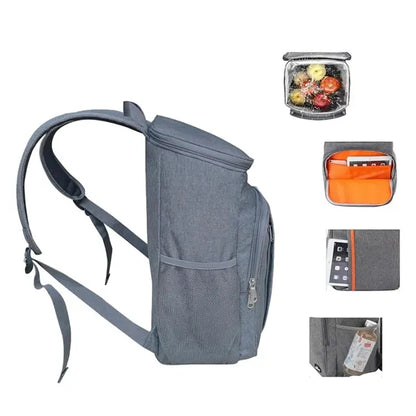 24L Insulated Cooler Backpack with Leakproof Liner Pockets