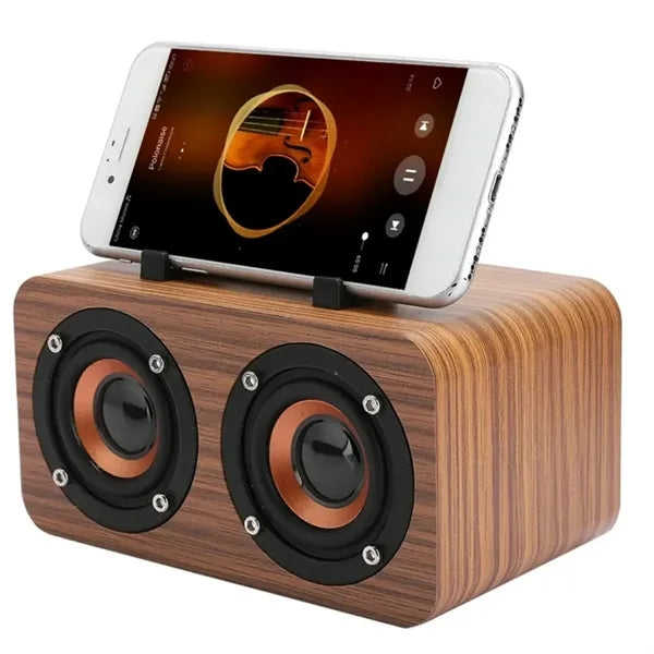 Wood Finish Bluetooth Speaker with Handle