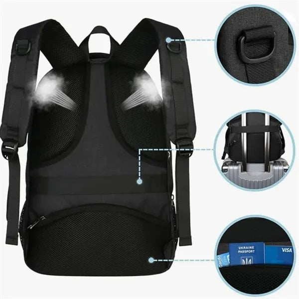 30L Business Laptop Backpack with USB Port