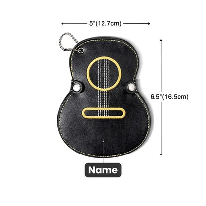 Mini Large Capacity Guitar Leather Embroidered Pick Bag