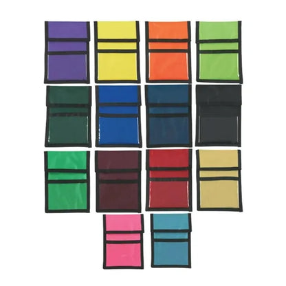 Neck Wallet Badge Holder with Zipper Pockets and ID Window