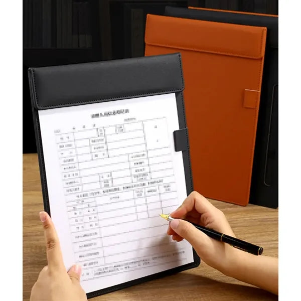A4 Foldable Waterproof Magnetic Leather Meeting Pad