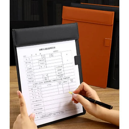 A4 Foldable Waterproof Magnetic Leather Meeting Pad