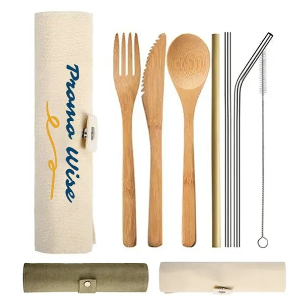 Sustainable Thick Eco-Friendly Bamboo Cutlery Set