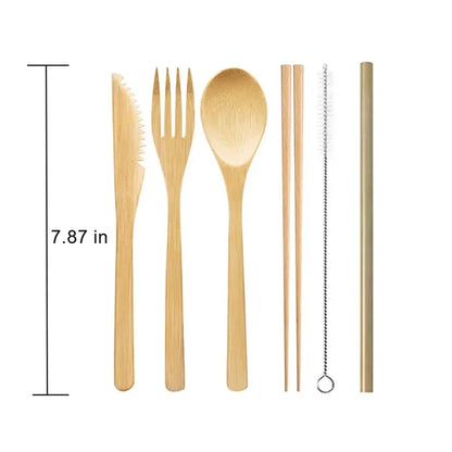 Sustainable Thick Eco-Friendly Bamboo Cutlery Set