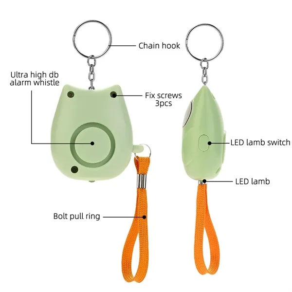 Owl Shape Environmentally Friendly Safety Alarm Keychain