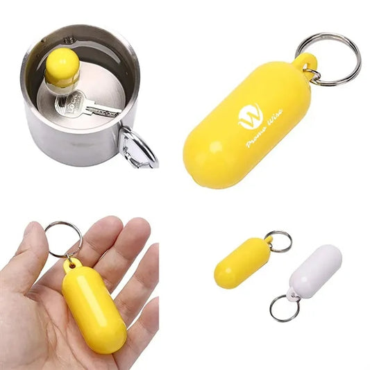 Waterproof Plastic Oval Hollow Beach Keychain