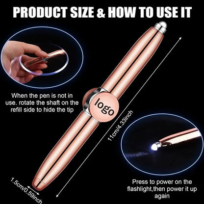 Fidget Spinner Pen with LED Light