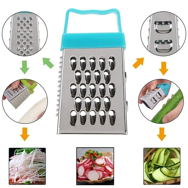 Portable Four-sided Stainless Steel Cheese Vegetable Grater