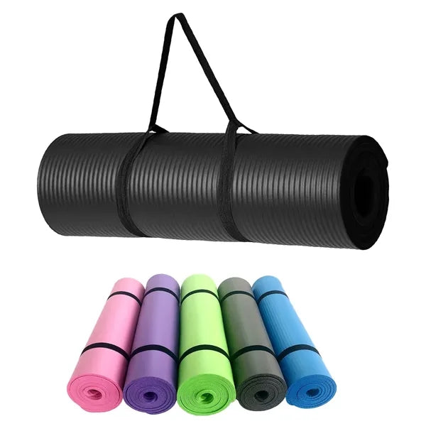 Extra Thick Exercise Yoga Mat with Carrying Strap