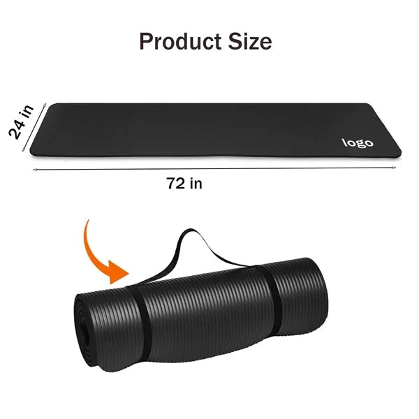 Extra Thick Exercise Yoga Mat with Carrying Strap