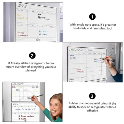 16 IN Refrigerator Magnetic Dry Erase Calendar
