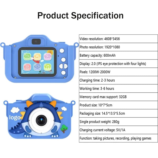 Children Digital Video Camcorder Camera with Cartoon Cover